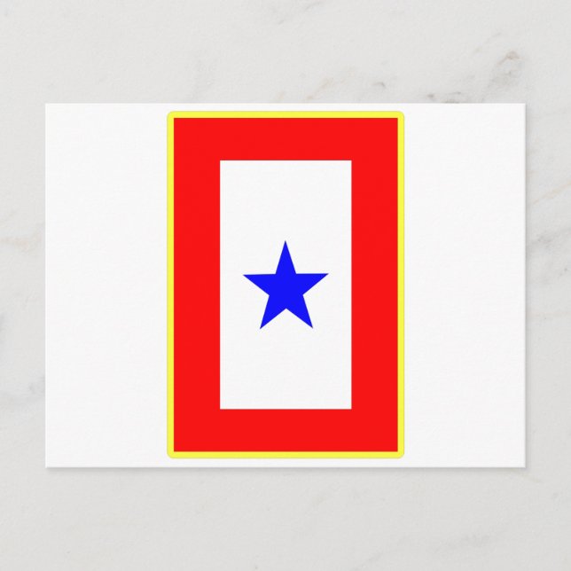 Blue Star Mutter Postkarte (Vorderseite)