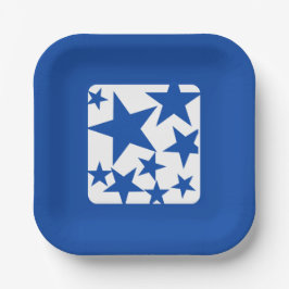 Blue-Star-Papierplatte Pappteller