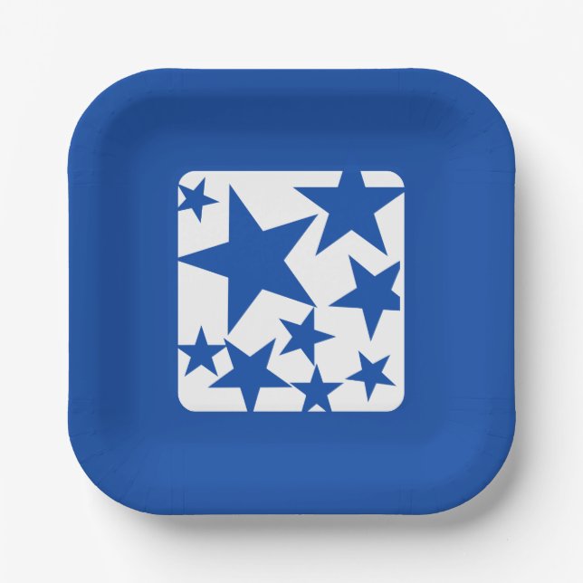 Blue-Star-Papierplatte Pappteller (Vorderseite)