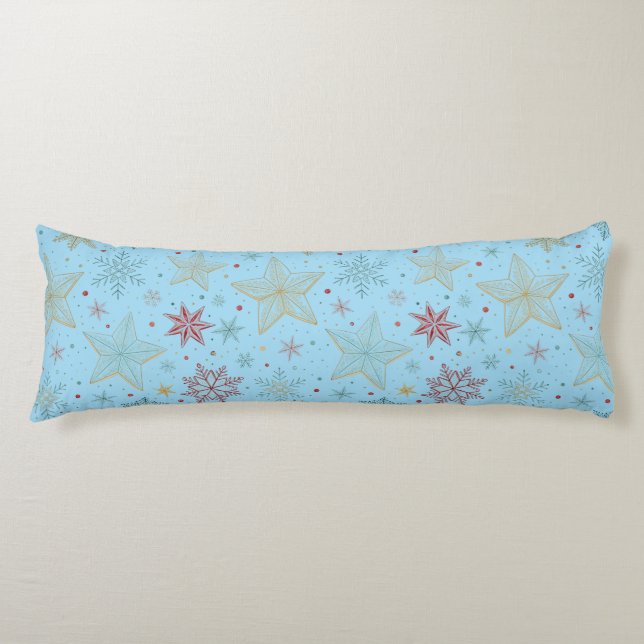 "Blue Star Pattern Body Pillow Seitenschläferkissen (Vorderseite)