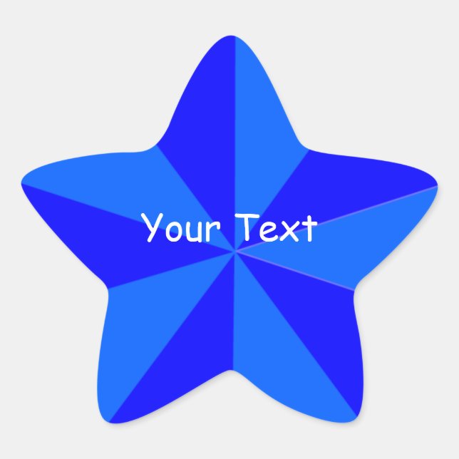 Blue Star Shape Sticker (Vorderseite)