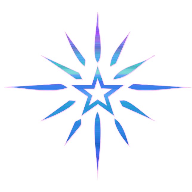 Blue Star Shine Minimalist T-Shirt | Glow Art (Von Creator hochgeladen)