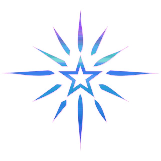 Blue Star Shine Minimalistische Tasse | Glow Art (Von Creator hochgeladen)