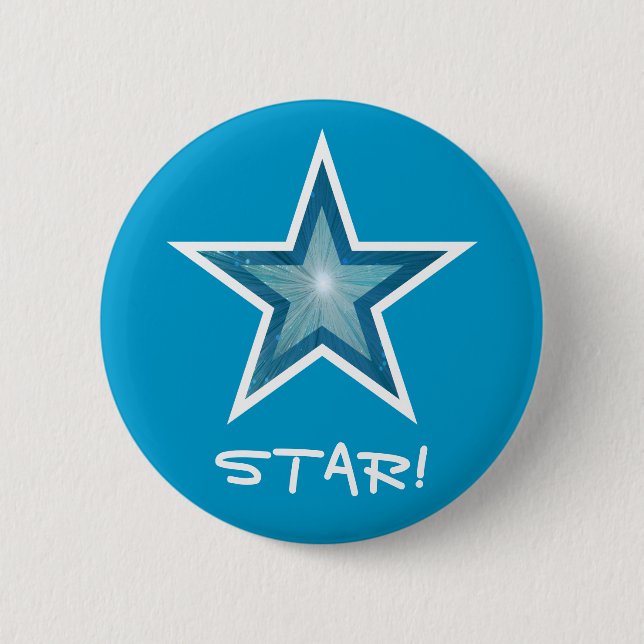 Blue Star 'STAR' Taste blau! Button (Vorderseite)