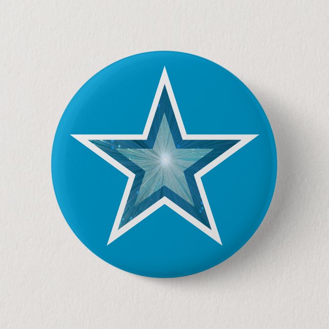 Blue Star-Taste blau Button (Vorderseite)