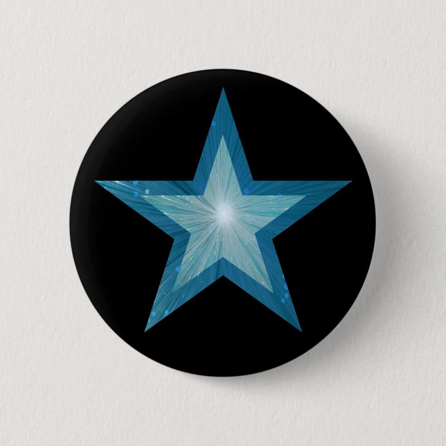 Blue Star-Taste schwarz Button (Vorderseite)