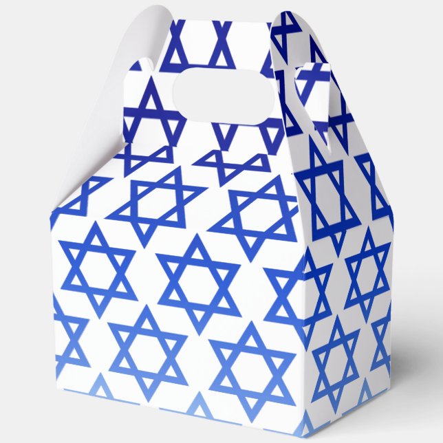 Blue Star von David Happy Hanukkah Gefallen Box Geschenkschachtel (Vorderseite)