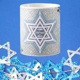 Blue Star von David, Jüdisches Geschenk Shabbat Sh Kaffeetasse