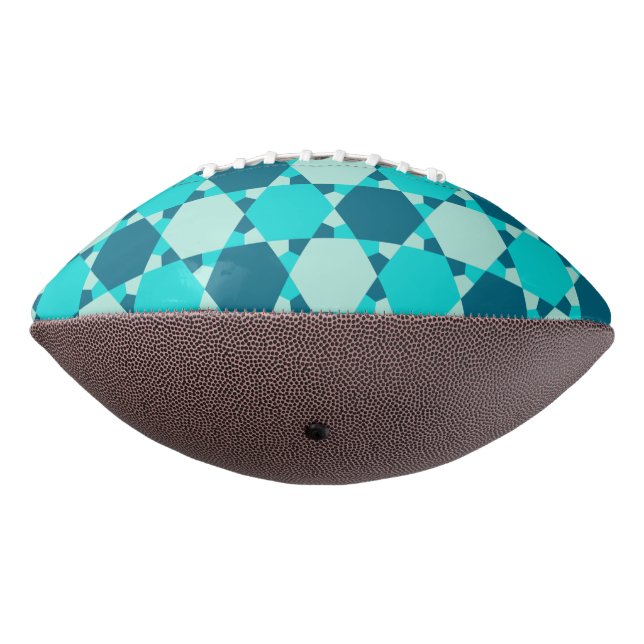 Blue Star von David Optical Illusion Pattern Football (Gedreht 270)