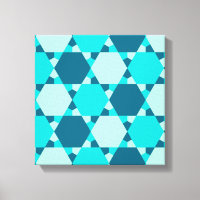 Blue Star von David Optical Illusion Pattern