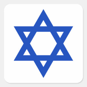 Blue Star von David Quadratischer Aufkleber