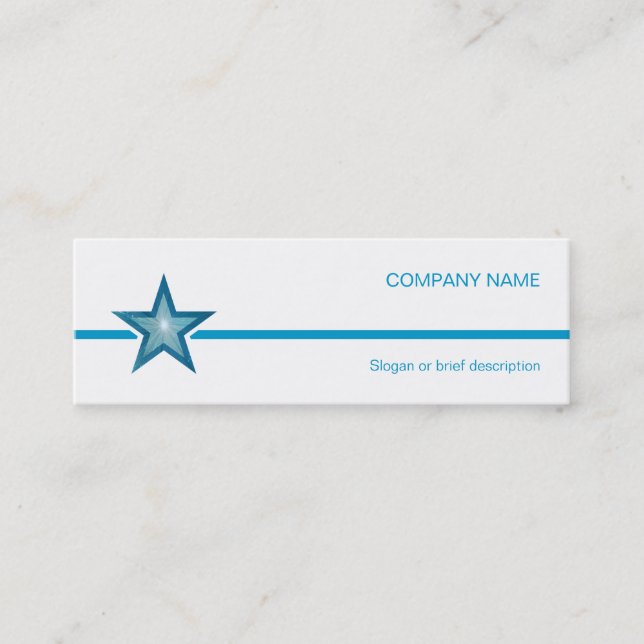 Blue Star - weiße Visitenkarte (Vorderseite)
