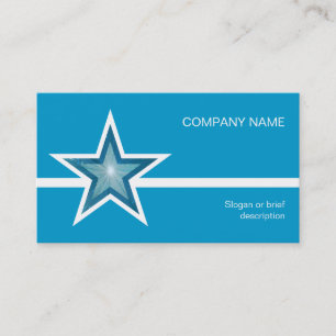 Blue Star White Line Visitenkartenvorlage blau Visitenkarte