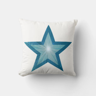 Blue Star White 'Text' Wurfkissenplatz Kissen