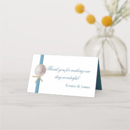 Blue Starfish and Sand Dollar Platzkarte