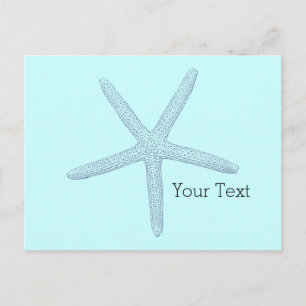 Blue Starfish Beach Postkarte