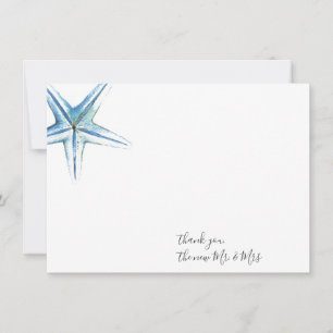 Blue Starfish Dankeschön Stationery Note Card Mitteilungskarte
