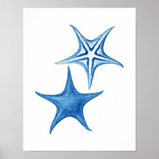Blue Starfish No.3 Stranddekor Poster