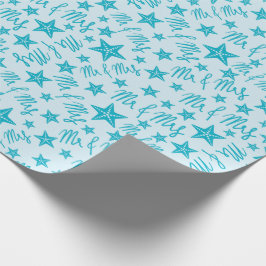 Blue Starfish Summer Beach Hochzeit Seamless Tropi Geschenkpapier