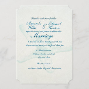 Blue Starfish Watermark Hochzeitsempfang Einladung