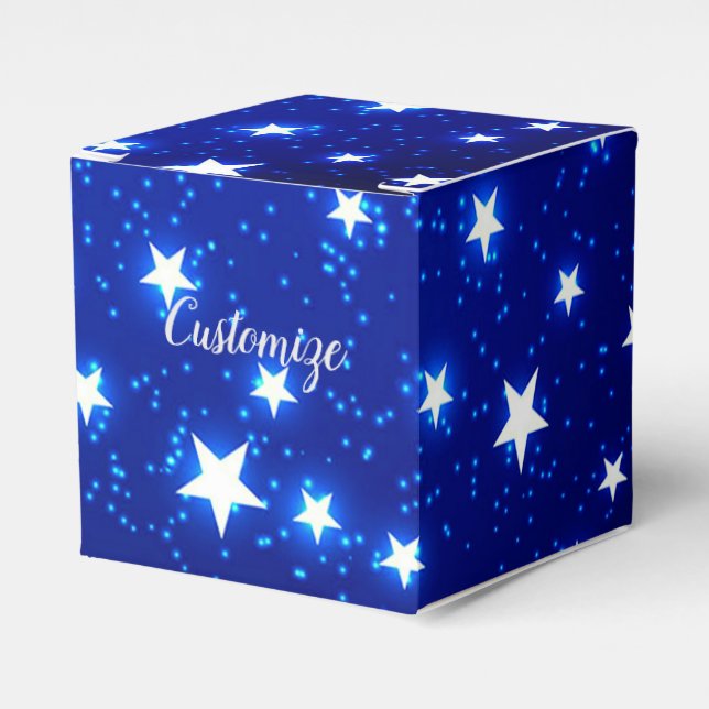 Blue Stargazer Cube Geschenkschachtel (Vorderseite)