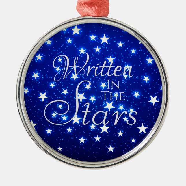 Blue Stargazer Ornament Aus Metall (Vorne)