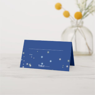 Blue Starry nächtliche Hochzeitssitze Platzkarte