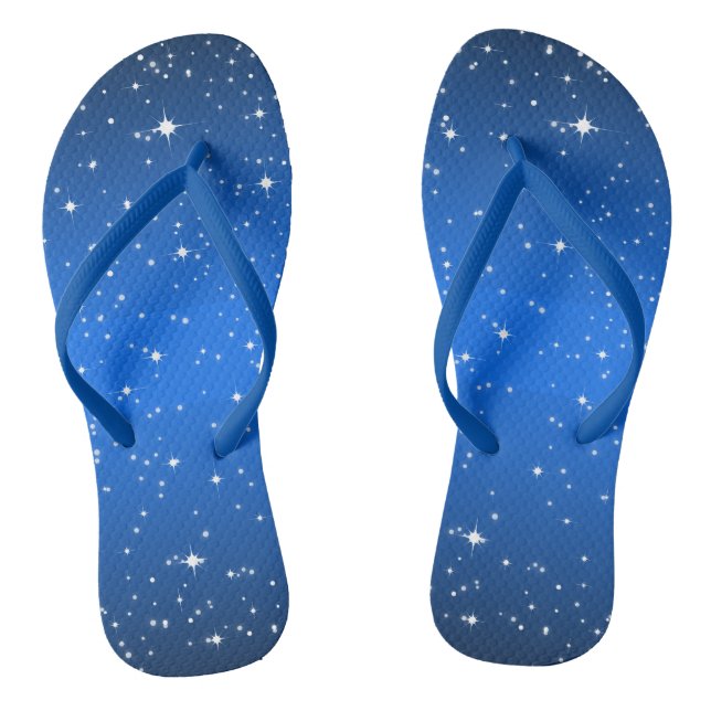 Blue Starry Night Flip Flops (Fußbett)