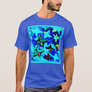 Blue Starry Night Sky. Jetzt kaufen T-Shirt