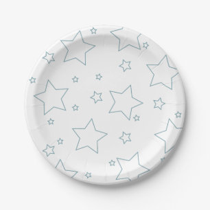 Blue Stars 4. Juli PartyPaper Plate Pappteller