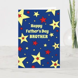 Blue Stars Brother Happy Vatertag Karte