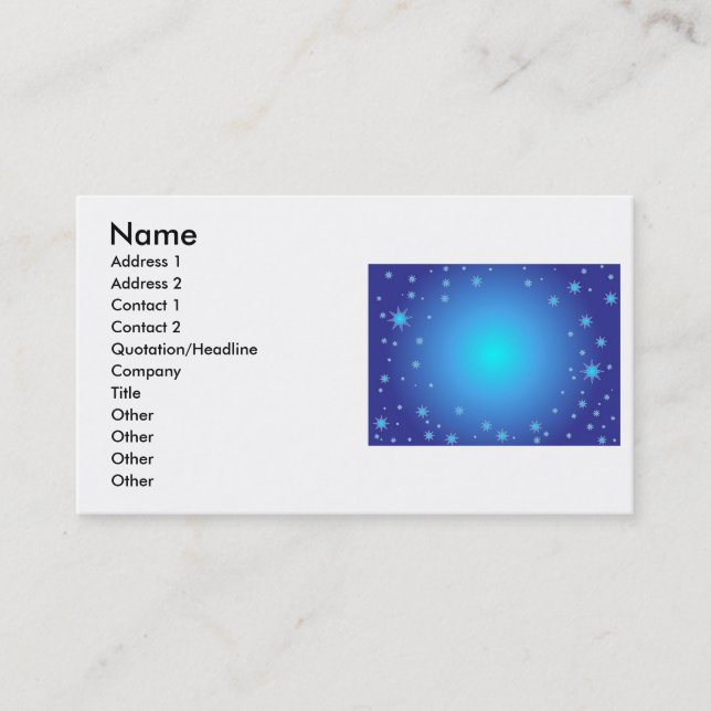 Blue Stars Business Card Visitenkarte