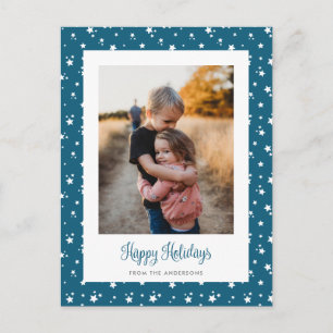 Blue Stars Foto Holiday Postkarten