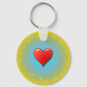Blue Stars Heart Keychain Schlüsselanhänger