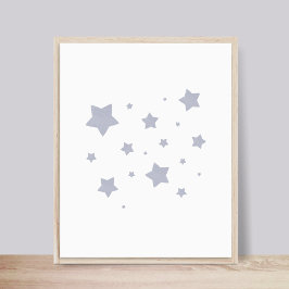 Blue Stars Kinderzimmer Poster