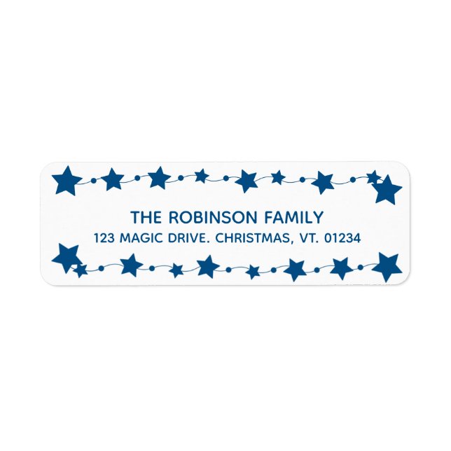 Blue Stars Modern Simple Trendly Niedliche Weihnac (Vorne)