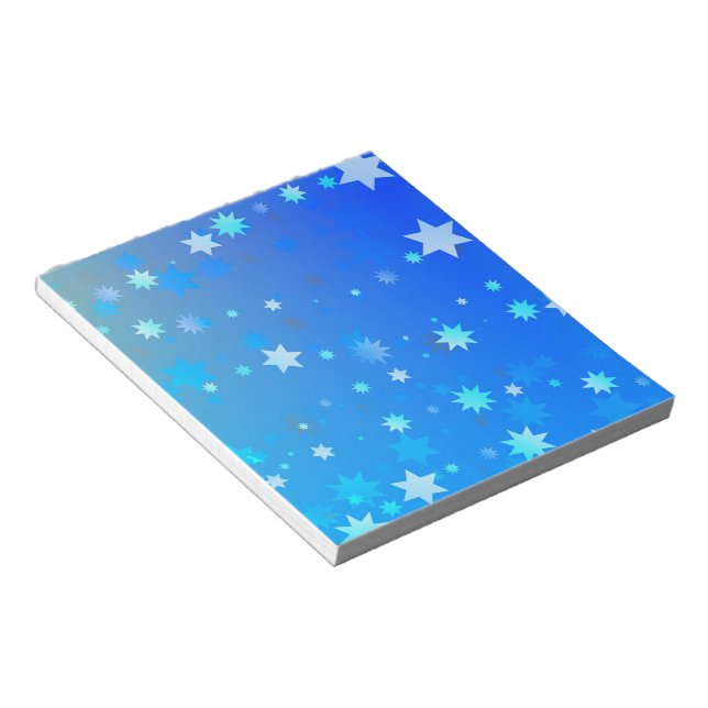 Blue Stars Notizblock (angewinkelt)