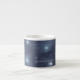 Blue Stars Psalms Scripture Tasse