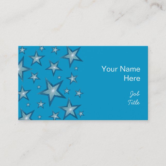 Blue Stars Visitenkarte - blau (Vorderseite)