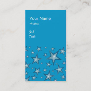 Blue Stars Visitenkarte blaues Portrait