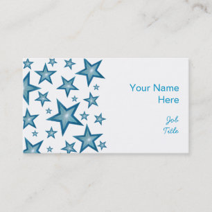 Blue Stars Visitenkartenseite weiß Visitenkarte