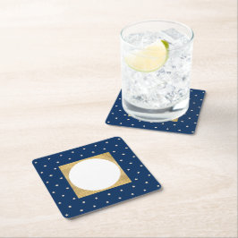 Blue Stars Weihnachts-Party Rechteckiger Pappuntersetzer