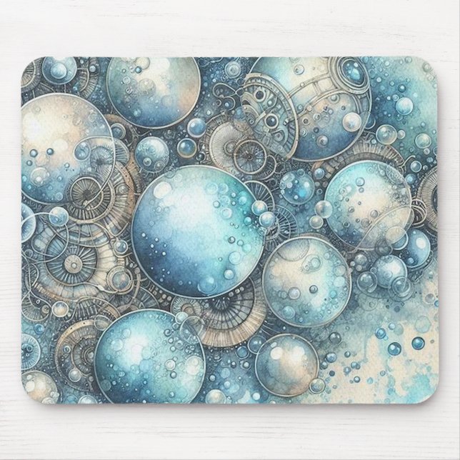 Blue Steampunk Mousepad (Vorne)