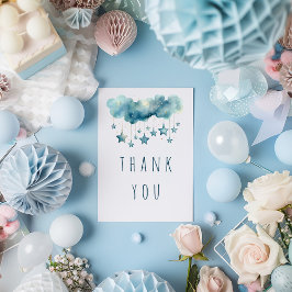 Blue Sterne Vielen Dank für die Flachkarte Dankeskarte