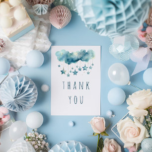 Blue Sterne Vielen Dank für die Flachkarte Dankeskarte