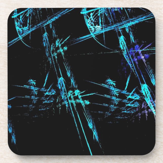 Blue Stick Man Getränkeuntersetzer (Vorderseite)