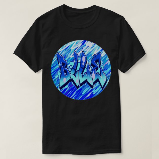 Blue Sticker Blues TShirt (Design vorne)