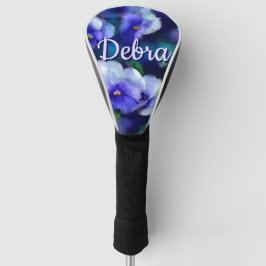 Blue Stiefmütterchens Pansy Blume Floral Personali Golf Headcover
