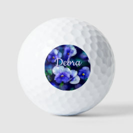 Blue Stiefmütterchens Pansy Blume Floral Personali Golfball