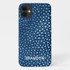 Blue Stingray Skin Print Name Personalisiert Case-Mate iPhone Hülle